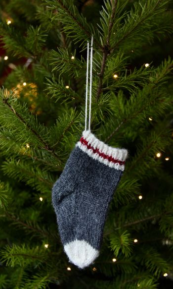 sock, lights, spruce, Christmas tree, decoration, New Year Wallpaper 1200x2000