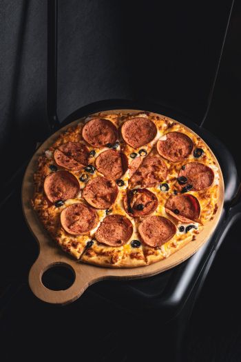 pizza, baked goods, delicious, food Wallpaper 640x960