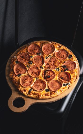 pizza, baked goods, delicious, food Wallpaper 800x1280