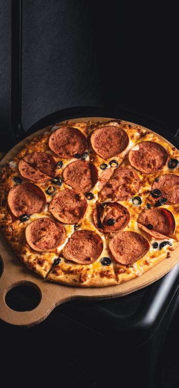pizza, baked goods, delicious, food Wallpaper 1080x2340