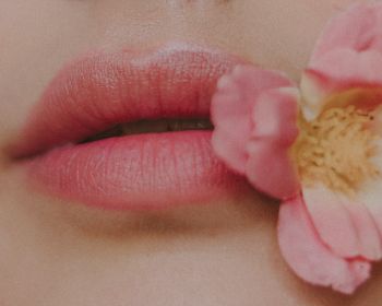 lips, flower, girl Wallpaper 1280x1024