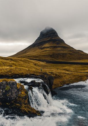 mountain, river, sea, autumn Wallpaper 1668x2388