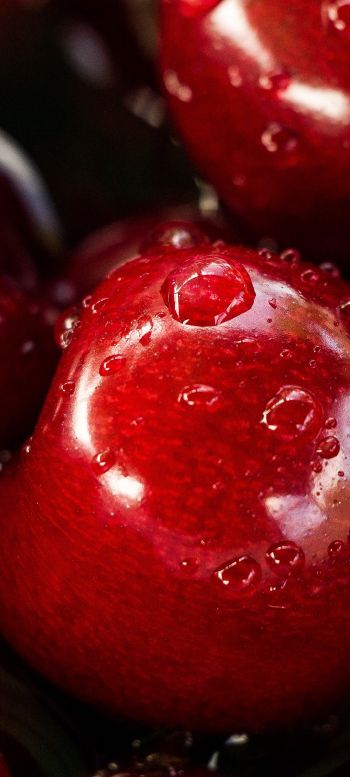 cherry, drops Wallpaper 1080x2400