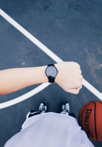 basketball, sport, ball, watch Wallpaper 1668x2388