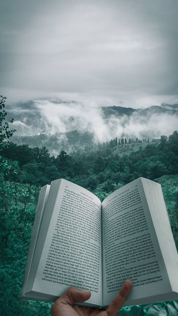 book, nature, read, hobby Wallpaper 640x1136