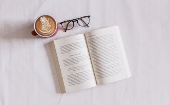book, glasses, coffee, leisure Wallpaper 1920x1200