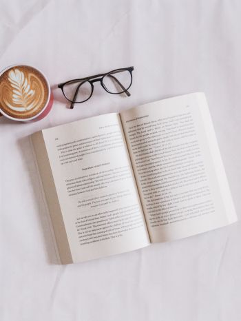 book, glasses, coffee, leisure Wallpaper 1620x2160