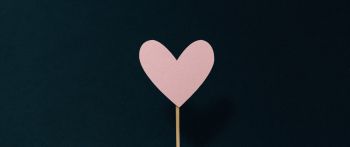 heart, pink, valentine Wallpaper 2560x1080