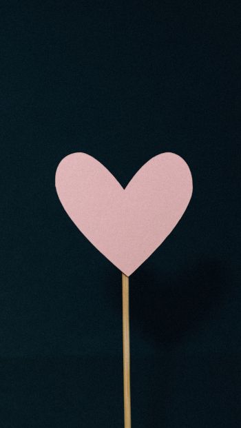 Обои 640x1136 сердце, розовый, валентинка