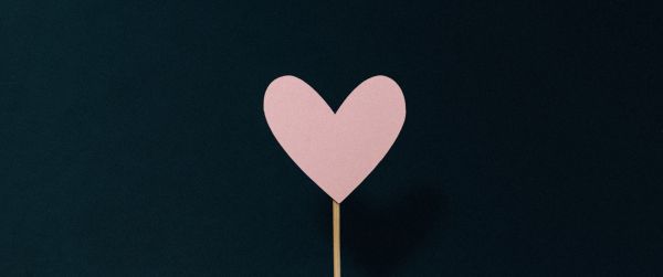 heart, pink, valentine Wallpaper 3440x1440