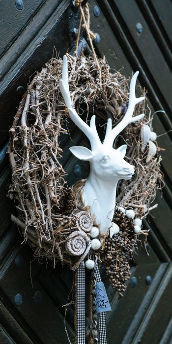wreath, deer Wallpaper 720x1440