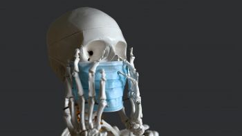 skeleton, mask, virus Wallpaper 1280x720