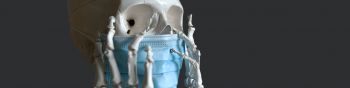 skeleton, mask, virus Wallpaper 1590x400