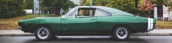 car, machine, green Wallpaper 1590x400