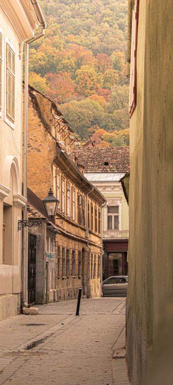 Old center, Brasov, Romania Wallpaper 1080x2400