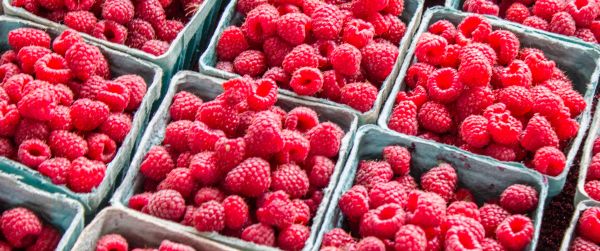 raspberries, berry Wallpaper 3440x1440