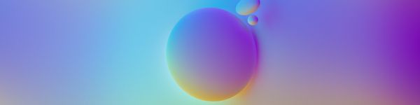 ball, 3D modeling, graphics Wallpaper 1590x400