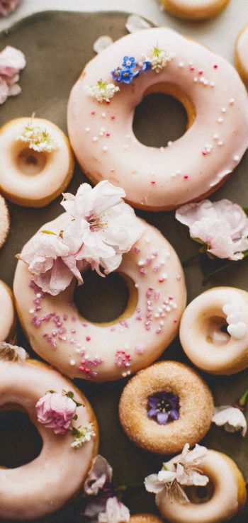 donut, sweetness Wallpaper 1080x2280