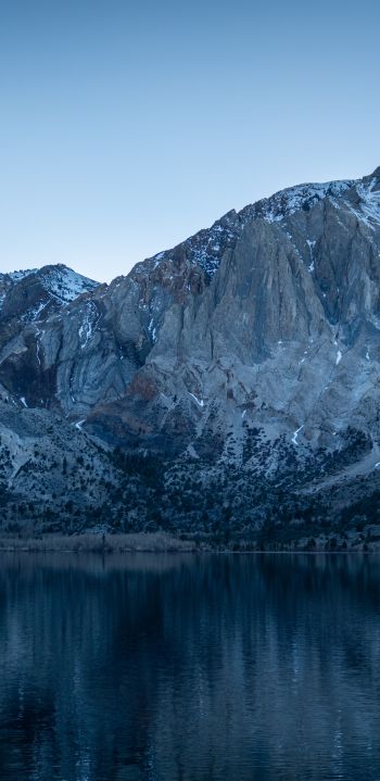mountains, lake, reflection Wallpaper 1080x2220