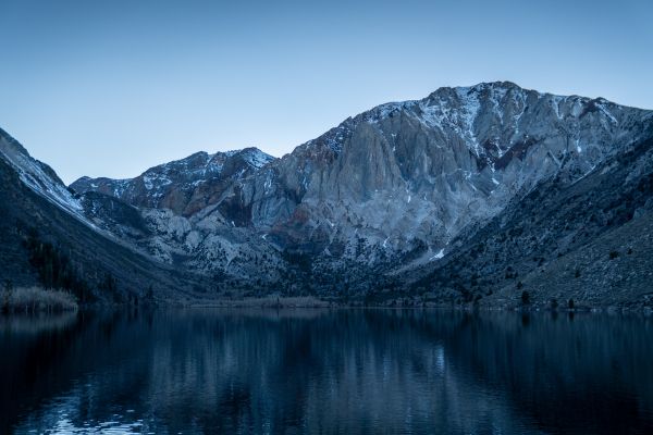 mountains, lake, reflection Wallpaper 7650x5103
