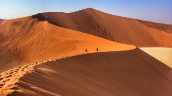 Обои 1920x1080 пустынный пейзаж, дюны
