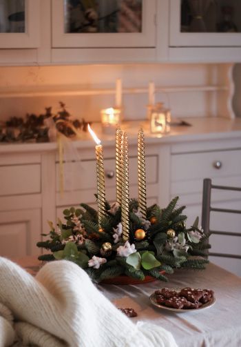 candles, spruce Wallpaper 1640x2360