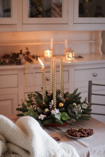 candles, spruce Wallpaper 640x960