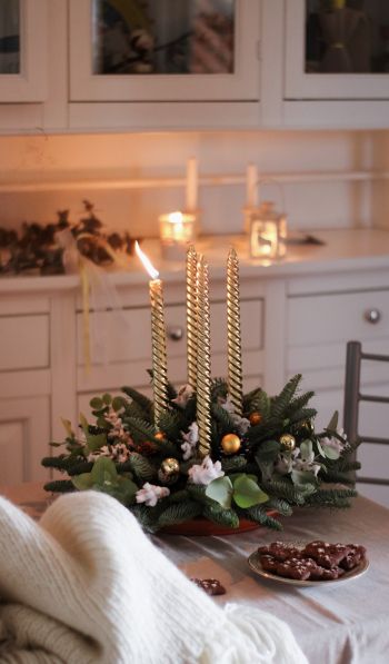 candles, spruce Wallpaper 600x1024