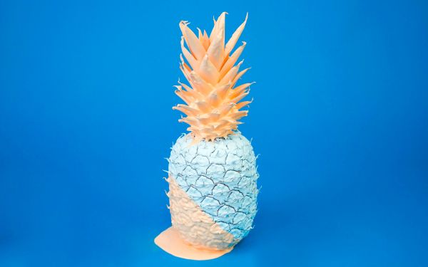 pineapple, paint, blue Wallpaper 2560x1600
