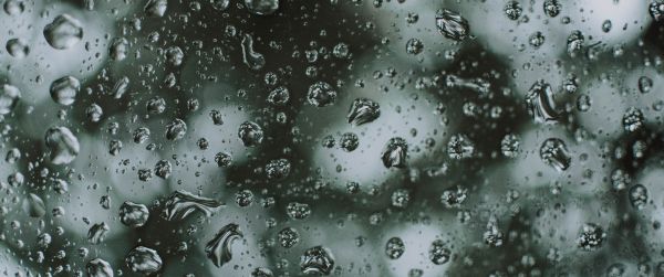 water droplets, rain Wallpaper 3440x1440