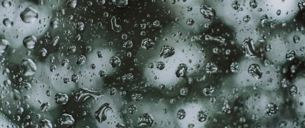 water droplets, rain Wallpaper 2560x1080