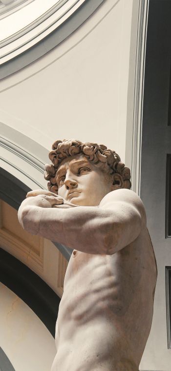 Обои 828x1792 Давид, скульптура