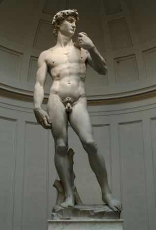 Обои 3000x4428 Давид, скульптура, человек