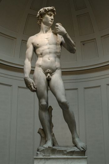 Обои 640x960 Давид, скульптура, человек