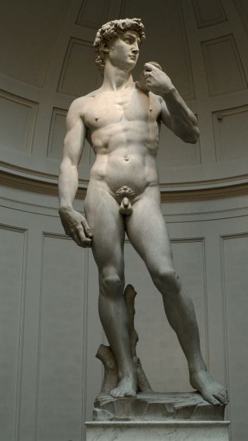 David, sculpture, man Wallpaper 2160x3840