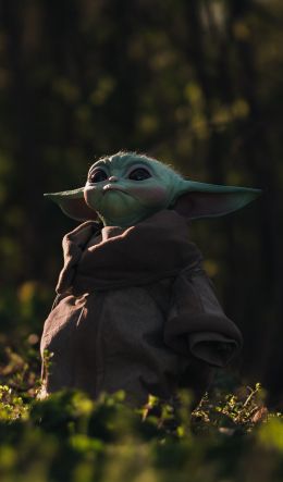 baby yoda, Mandalorec Wallpaper 600x1024