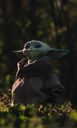 baby yoda, Mandalorec Wallpaper 1200x2000