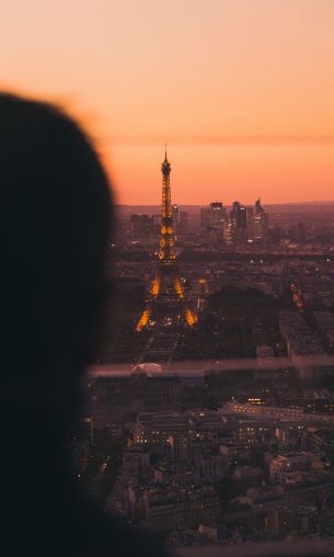 eiffel tower paris lights city Wallpaper 1200x2000