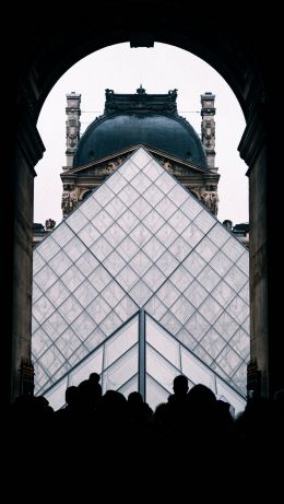 Обои 640x1136 Париж, Франция Франция уличная фотография архитектура купол человек арка арочный шпиль шпиль башня