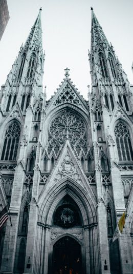 St. Patrick's Cathedral, New York, USA Wallpaper 1440x2960