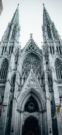 St. Patrick's Cathedral, New York, USA Wallpaper 1242x2688