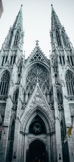 St. Patrick's Cathedral, New York, USA Wallpaper 1080x2340