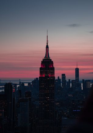 Rockefeller Center, New York, New York, usa architecture building spire steeple tower high rise city urban building architectures Wallpaper 1668x2388