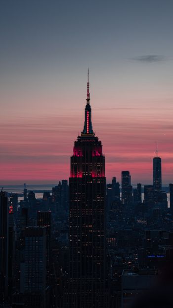 Rockefeller Center, New York, New York, usa architecture building spire steeple tower high rise city urban building architectures Wallpaper 640x1136