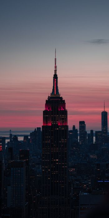 Rockefeller Center, New York, New York, usa architecture building spire steeple tower high rise city urban building architectures Wallpaper 720x1440