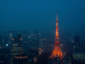 Обои 800x600 Телевизионная башня Токио, Токио, Япония