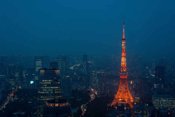 Обои 7360x4912 Телевизионная башня Токио, Токио, Япония