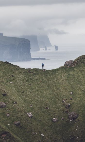 Faroe Islands, landscape, rocks Wallpaper 1200x2000