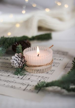 candle, holiday, fire Wallpaper 1640x2360