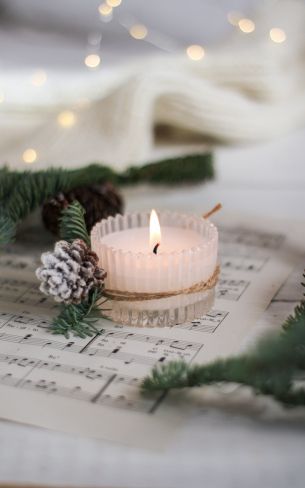 candle, holiday, fire Wallpaper 1200x1920